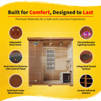 BlueWave 4-Person Klondike Cedar Carbon Sauna