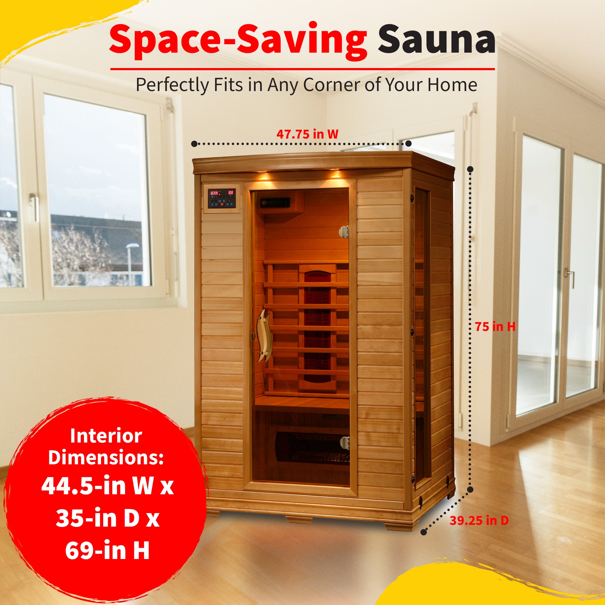 BlueWave Coronado 2-Person Deluxe Ceramic Sauna