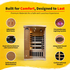 BlueWave Coronado 2-Person Hemlock Deluxe Carbon Sauna