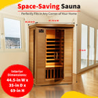 BlueWave Coronado 2-Person Hemlock Deluxe Carbon Sauna
