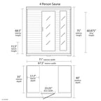 BlueWave 4-Person Klondike Cedar Carbon Sauna