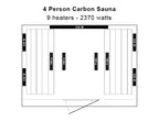 BlueWave 4-Person Klondike Cedar Carbon Sauna